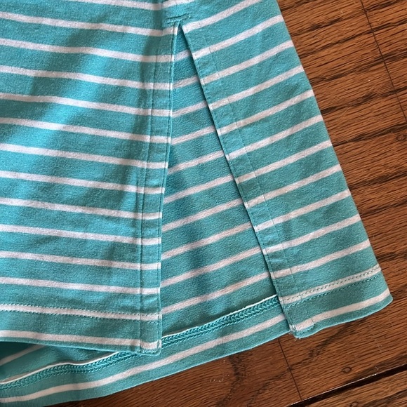 Coolibar Sun Protective Aqua Striped Hooded Zip Up Cover Up Size XS New With Tag - Picture 11 of 13